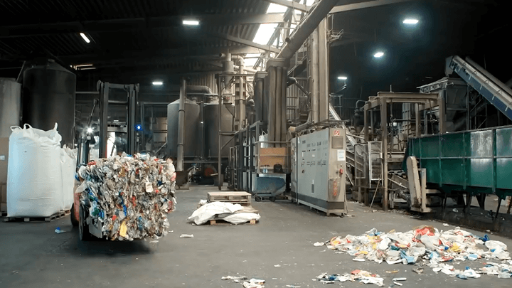 生活垃圾熱解處理現場